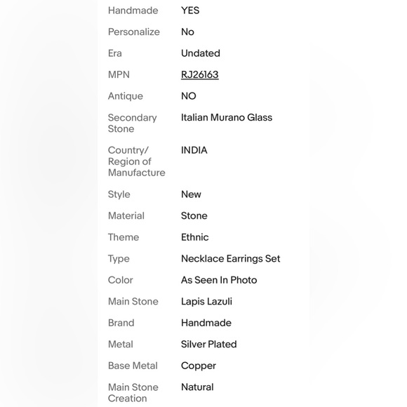 LAPIS LAZULI/MURANO GLASS NECKLACE SET - Picture 7 of 9